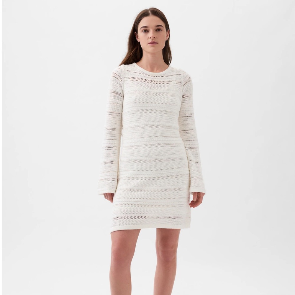 Old Navy Long Sleeve Crochet Dress Size XL; NWT